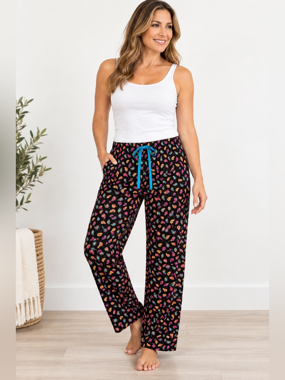 Vera Bradley Pajama/Lounge Pant Kensington Cotton Corduroy Paisley-Retired NWT L